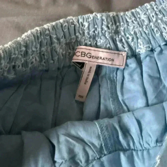 bcbgeneration blue eyelet ruffle top and skirt - Picture 7 of 7